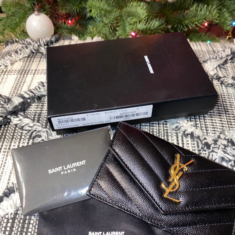 Authentic Saint Laurent slim wallet/card holder